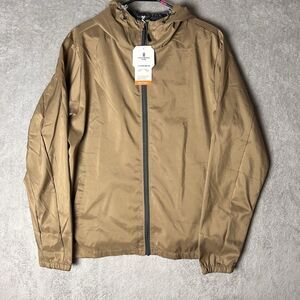 Little Donkey Andy NWT Brown Men’s Size L Windbreaker Zip up Jacket Brown